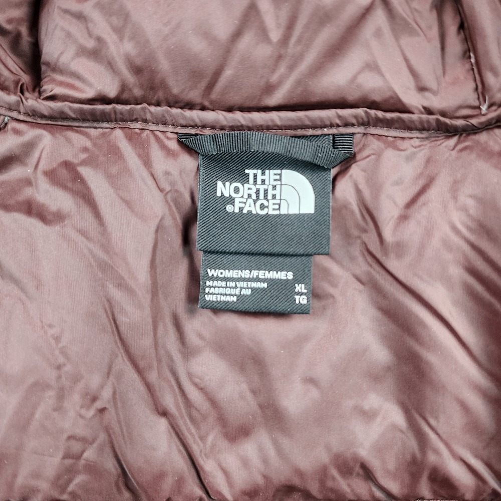 The North Face Hydrenalite Down Hoodie Womens XL Brown TNF Monogram 600 Fill - Picture 5 of 9